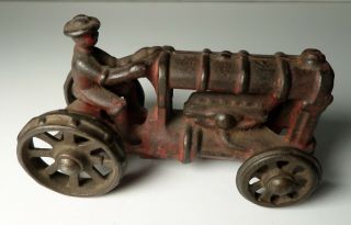 Antique Cast Iron Arcade Red Fordson Farm Tractor - Hubley / Ac Williams