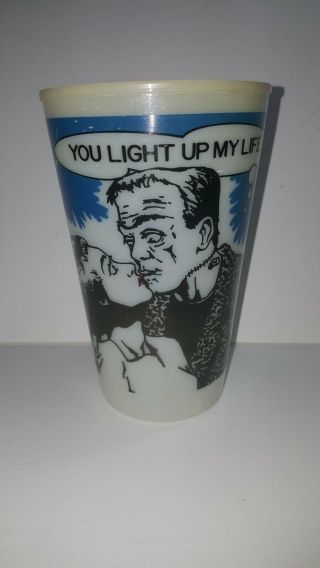 Very Rare Vintage Pepsi Frankenstein & Bride Of Frankensein Glow In The Dark Cup