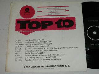 Very rare The Beatles single 45 Yellow Submarine Parlophone Sweden VG,  /VG, 2