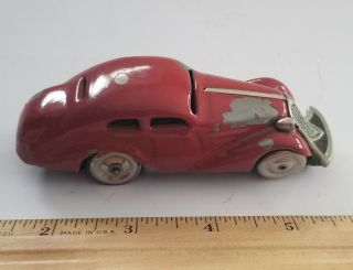 Rare 1950s Schuco 1001 Red Tin Wind - Up Toy Car