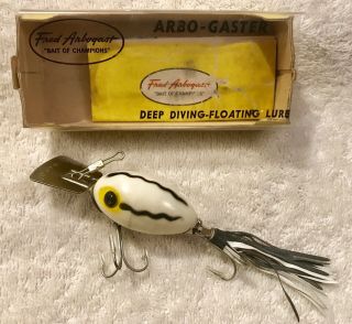 Fishing Lure Fred Arbogast Arbo Gaster Rare Color & Tackle Box Bait