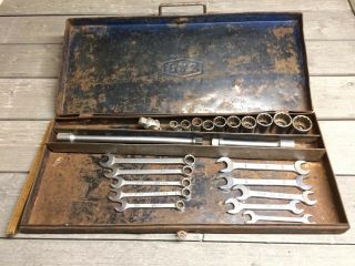 Rare Vintage Proto P & C 1/2” Socket & Wrench Set With Toolbox