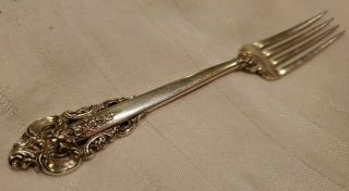Wallace Grande Baroque Sterling Silver Fork 7.  5 " 68.  03 Grams