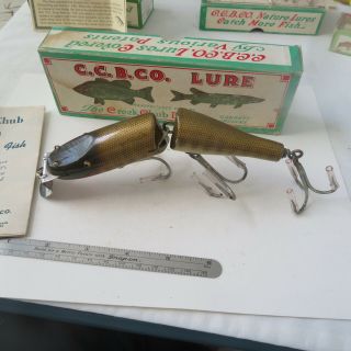 Fishing Lure Vintage Creek Chub Husky Jointed Pikie 3000 Golden Shiner W/ Box