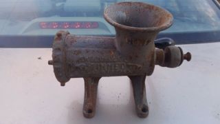 Vintage Enterprise Tinned Meat Grinder No 12 Hand Crank Rustic Decor Usa