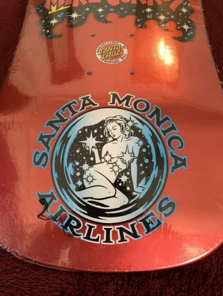 SMA Mike Conroy Crystal Ball Santa Cruz Skateboard Deck Old School Shape Reissue 2