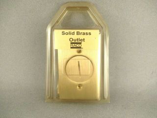 Nos - - Vintage Raco Solid Brass Outlet And Cover Nib 5236