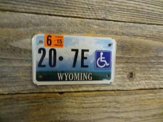 2015 Wyoming Handicap Motorcycle License Plate All Paint Plate Rare