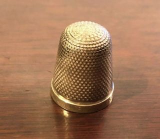Antique Sterling Silver Thimble.  " The Spa ".  Henry Griffith & Sons.