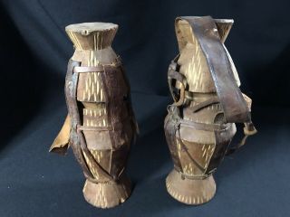 Rare Antique Handmade Tribal African Somali Dhiilo Milk Or Water Carriers