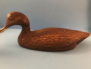 Antique Vintage Hand Carved Duck Bird Decoy Wood Folk Art (heavy) 6