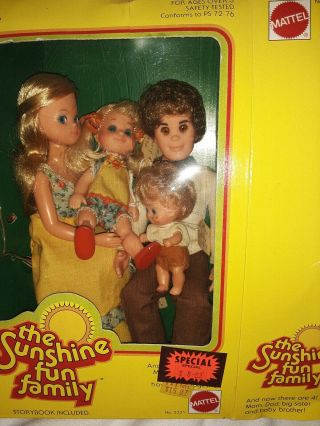 Vintage Sunshine Family Dolls 1977 Rare Set Box