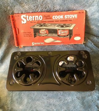 Vintage Sterno Double Service Cook Stove No 46 - Fabulous