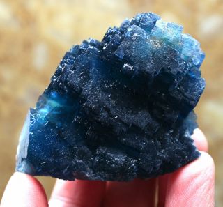 132g Rare Transparent Blue Cube Fluorite Crystal Mineral Specimen/China 2