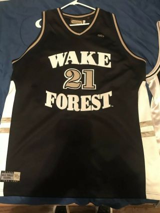 Rare Authentic Tim Duncan Jersey Wake Forest Beacons Spurs 21 Hardwood Classics