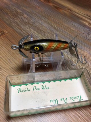 Vintage Fishing Lure Rare Barracuda Pee Wee Tough Old Florida Bait W/box