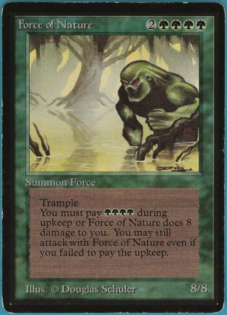 Force Of Nature Beta Pld - Sp Green Rare Magic Gathering Card (id 82722) Abugames