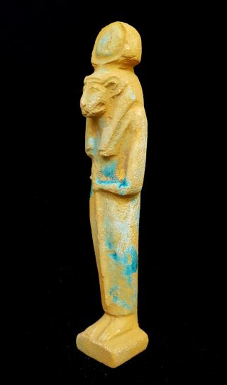 Sekhmet Ancient Egyptian Rare Faience Amulet Egypt Antique Statue Goddess War