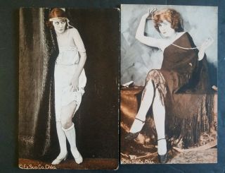Exhibit Supply Early 1920s Color Pinup Arcade Extremely Rare 2cardslot2