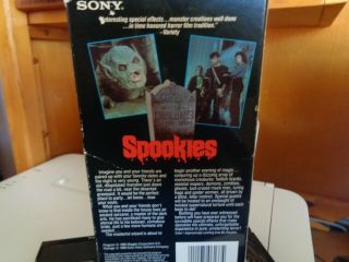 SPOOKIES VHS RARE 1985 HORROR MOVIE AND WILD PERFECT FOR THE VHS FREAKS 3