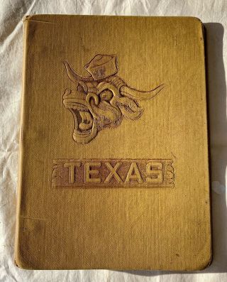 Rare Vintage Embossed University Of Texas 1940’s Logo 3 - Ring Binder