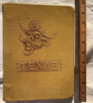 Rare Vintage Embossed University of Texas 1940’s Logo 3 - Ring Binder 2