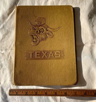 Rare Vintage Embossed University of Texas 1940’s Logo 3 - Ring Binder 3