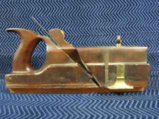 Antique Greenville Tool Co 287 Wood And Brass Hand Plane