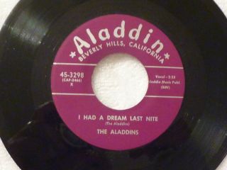 Rare R&b - Aladdins - I Had A Dream Last Nite/get Off My Feet - Orig.  Aladdin - M -
