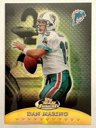 1999 Topps Finest Dan Marino Gold Refractor Very Rare Only 25 Made Dolphins