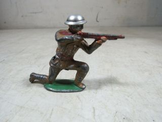 Vintage/antique Barclay Lead Toy Soldier Kneeling Rifleman Wwi