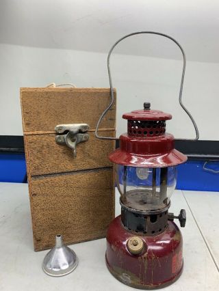 Rare - Vintage Agm White Gas Single Mantle Lantern Complete
