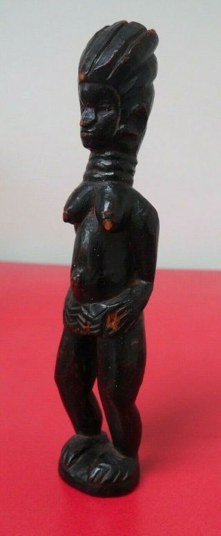 Good Old Small Unusual African Tribal Art Colonial Style Mende? Wooden Figure Nr