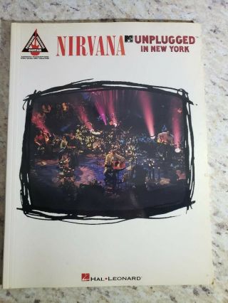Nirvana Unplugged In York Guitar Tab Music Song Book Tablature Tab Rare