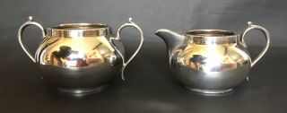 Vintage Silver - Plated Sugar Bowl & Milk Jug Ep Sheffield