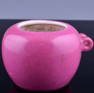 Rare 18/19thc Chinese Ruby Enamel Eggshell Porcelain Bird Feeder Water Pot
