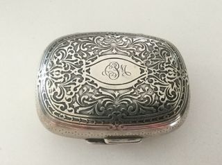 Antique Fabulous Rare Tiffany & Co Makers Sterling Silver Travel Soap Box 3.  26oz
