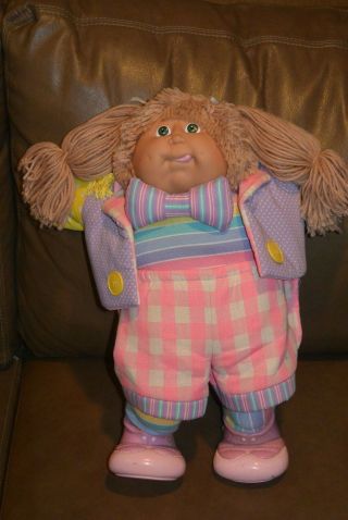 Vintage Cabbage Patch Kids Circus Clown Doll Blonde Girl Green Eyes Tongue Cpk
