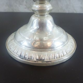 Antique Frank M Whiting Sterling Glass Candy Dish Weighted Pedestal Tray 6 