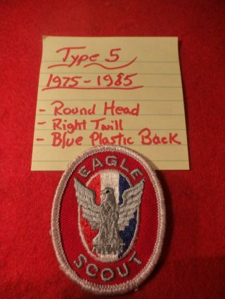 Rare (2) Boy Scout Eagle Rank Pocket Patch/badges Type 4 & 5