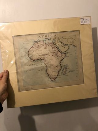 Map Africa Hand Drawn 1860