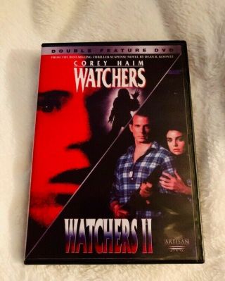Watchers 1 And 2 Dvd Rare Vhs Transfer To Dvd 80s Horror Corey Haim