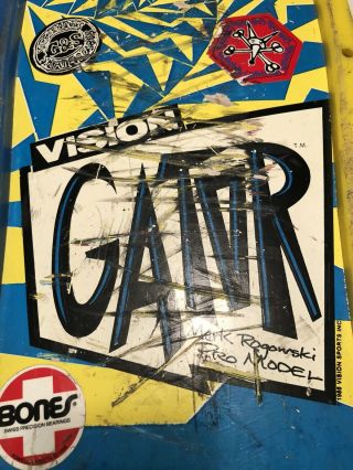 Rare 1986 Vision Mark “Gator” Rogowski Skateboard Complete With Trucks Vintage 2