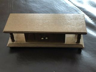 Vintage Wood Coffee Table Dollhouse Furniture Antique Retro 1970s 1:12 Wooden