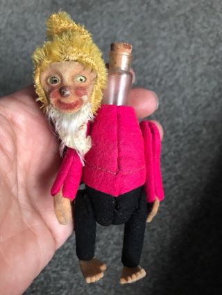 Early Rare Antique Miniature 5 " Mohair & Felt Schuco Perfume Elf Gnome Nr