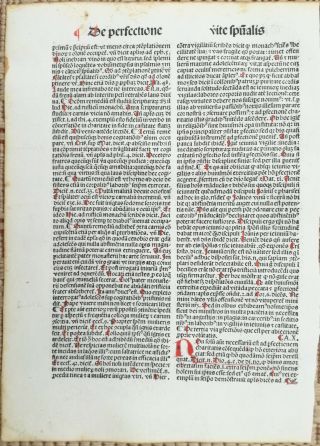 Rubricated Incunable Leaf Folio Thomas Aquinas (14) - 1490 3
