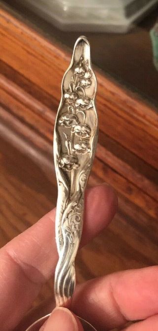 Antique Vintage Sterling Silver " Lily Of The Valley " Spoon Signed Gorgeous