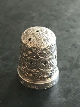 Antique Hallmarked Silver Thimble 16 (henry Griffith & Sons) Chester C.  1892