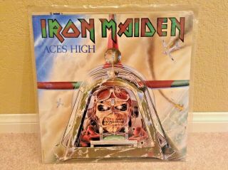 Iron Maiden - Aces High 12 " Single Uk 1st Print Vg,  Rare Classic Metal Vinyl Wax