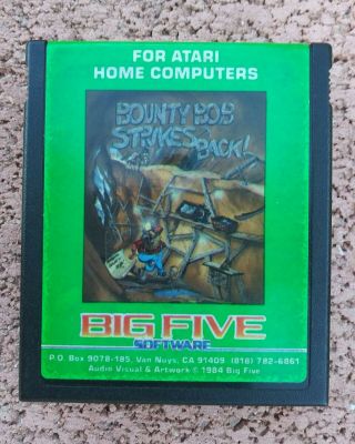 Rare Atari 400/800 Bounty Bob Strikes Back Green Label Video Game Cartridge